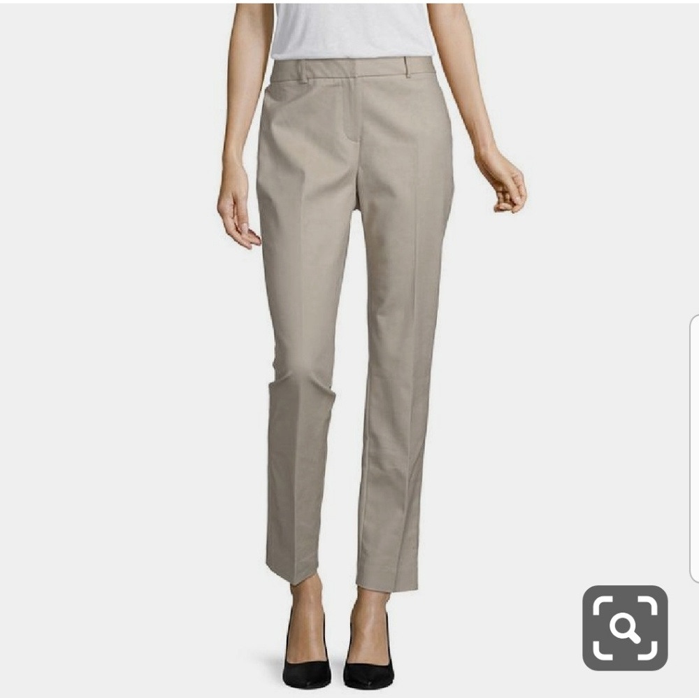 Liz Claiborne Audra sz 4 pants trousers khaki tan